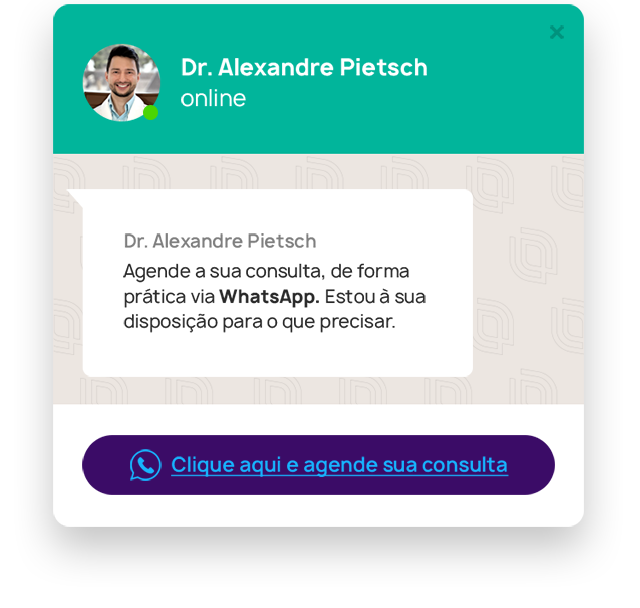 Agende sua consulta com o Dr. Alexandre Pietsch pelo WhatsApp